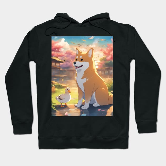 Playful Nature of Shiba dogs Hoodie by animegirlnft